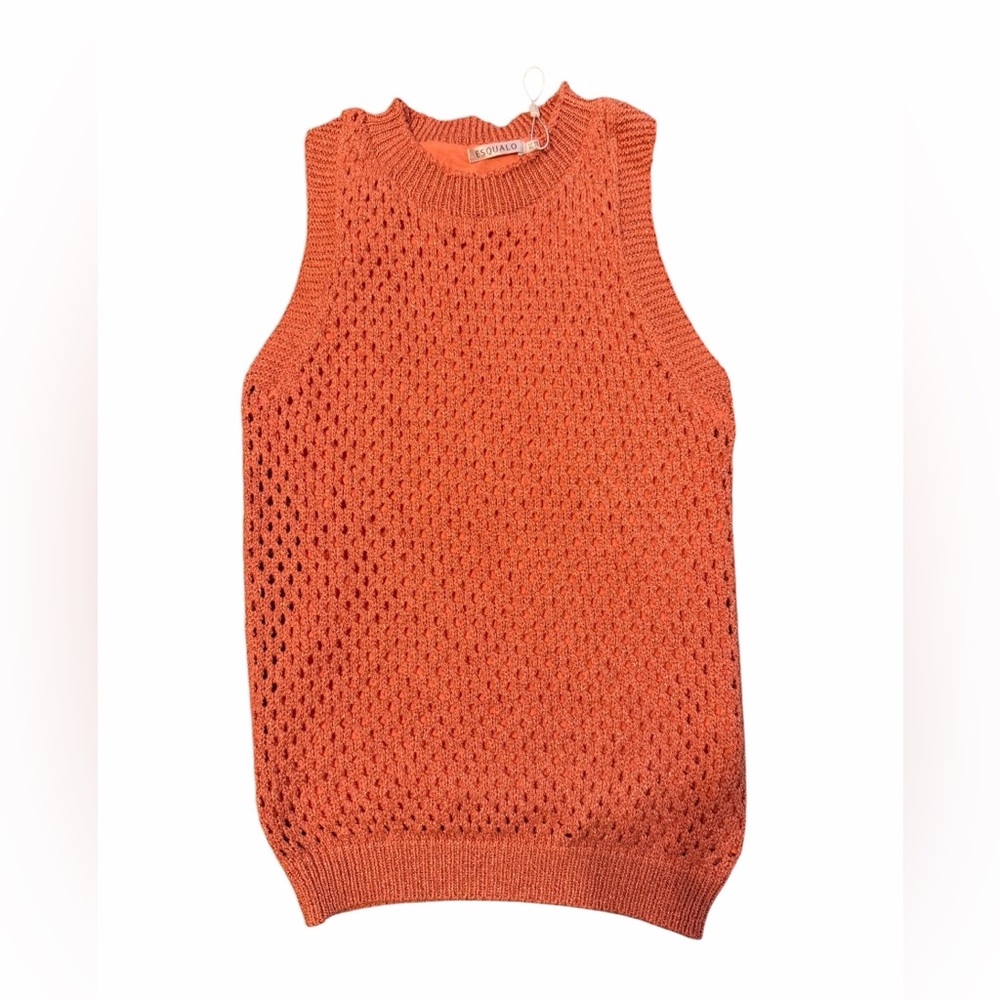 EsQualo Coral Knit Sleeveless Sweater Tank - NWOT